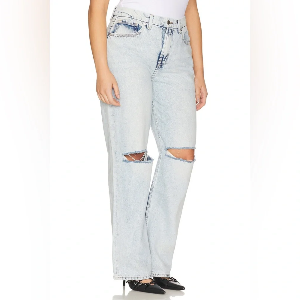 Good American Distressed Good 90’s Relaxed Jeans size 15 EUC - Picture 3 of 16